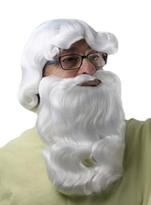 City Costume Wigs Santa Beard and Wig Set Deluxe Santa Wig and Beard Set Long For Adults and Kids
