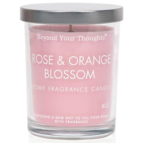 Beyond Your Thoughts Scented Candle Aromatherapy Wax Mixed Popular Long Lasting Rose Fragrances 8oz