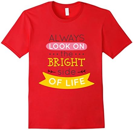Mens Always Look on The Bright Side of Life T-Shirt 2XL Red