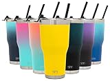 Simple Modern 30oz Cruiser Tumbler with Straw & Closing Lid Travel Mug Gift Double Wall Vacuum Insulated - 18/8 Stainless Steel Water Bottle -Sunshine