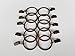Xin store 40-Pack Copper Metal Curtain Rings with Clips (1