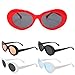 Amrka Vintage Men Women Sunglasses UV400 Outdoor Sports Eyewear Glasses Fashion Shades Classic Frame Mirror Sunglasses (White+Gray)