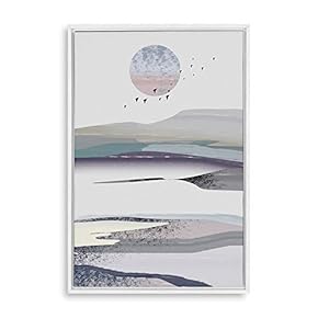 Framed Home Artwork Natural Landscape Silver Mo for...