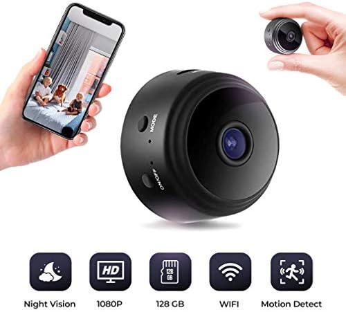 WiFi Surveillance Camera - Mini Hidden Spy Nanny Cam - Copcam for Indoor Home Security - Portable and Tiny with Micro USB Charging - Motion Detection