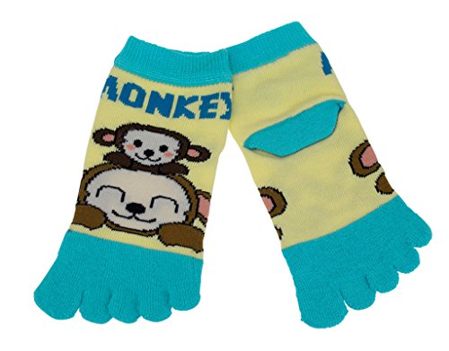 BONAMART 1, 4 5 Pack Kids Girls Boys Split 5 Toes Toe Socks 1-3 Years Old