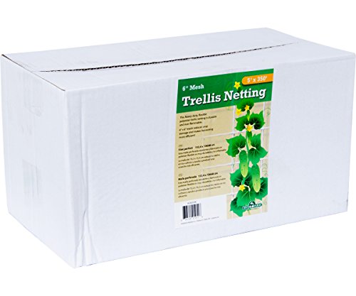Hydrofarm HGN350R 6" Mesh, Woven, 5' x 350' Trellis Netting, White