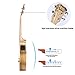Caramel CB103 30 Inch High Gloss Zebra Wood Baritone LCD Color Display Electric Ukulele With Truss Rod
