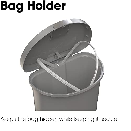 Curver Infinity 43.9 Liter / 13 Gallon Plastic Kitchen Trash Can with Foot Pedal and Locking Lid