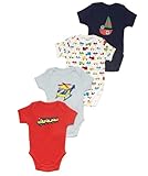 Leveret 4-pack Boy Bodysuit (12-18 Months, Multi), Online Clothing Store