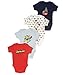 Leveret Short Sleeve 4-pack Variety Boys Bodysuit 100% Cotton (Size 0-24 Months)