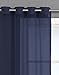 HLC.ME 2 Piece Sheer Voile Window Treatment Curtain Grommet Panels for Bedroom & Living Room (54