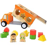 LEO & FRIENDS Shape Sorter Toddler Toys - Wooden Baby Toy | Dump Truck | Wooden Blocks for Kids | Educational Toys for 1 2 3 Year Old Boy Girl