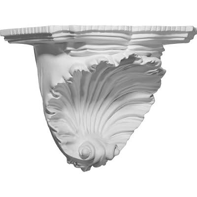 Ekena Millwork SH10X06X07SH 10 3/8-Inch W x 6-Inch D x 7 3/8-Inch H Shell Decorative Shelf