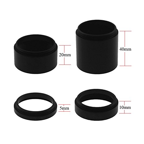 Astromania Astronomical T2-extension Tube Kit for cameras and eyepieces - Length 5mm 10mm 20mm 40mm - M42x0.75 on Both Sides