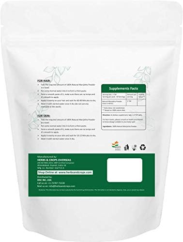 H&C Pure Natural Manjistha Powder (227G (1/2 Lb) 8 Ounces), 227 g (Pack of 1) - Image 3