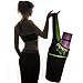 Yoga Mat Bag - Elegant & Embroidered Cotton Tote With 2 Pockets | Wide Sling Carrier With Long Strap & 2 Elastic Mat Bands (Black & Lime Green)