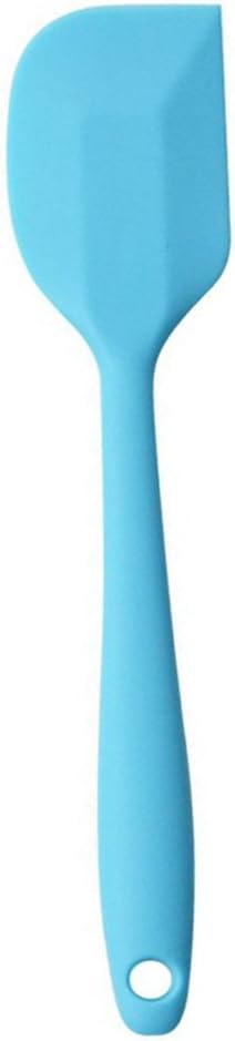 SPHTOEO Blue Heat Resistant Soft Flexible Silicone Spatulas With Right Round Angled Head
