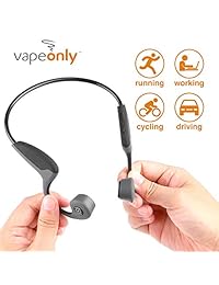 Bone Conduction   Auriculares de diadema inalámbricos con Bluetooth, titanio, HiFi, estéreo, micrófono, conducción, ciclismo, impermeable, con oreja abierta, para deportes, iPhone y Android