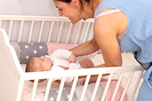 41Kn144MGDL Cojín protector para cuna de ULLENBOOM ®, cojín chichonera en forma de serpiente azul claro azul gris (ideal para… Cojín protector para cuna de ULLENBOOM ®, cojín chichonera en forma de serpiente azul claro azul gris (ideal para… - Imagen 6