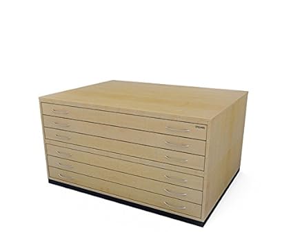 Heavy Duty Traditional Style A0 6 Drawer Plan Chest Maple Paper