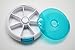 Meta-U Round Plastic 7 Days Rotating Pills Dispenser Box (Green)