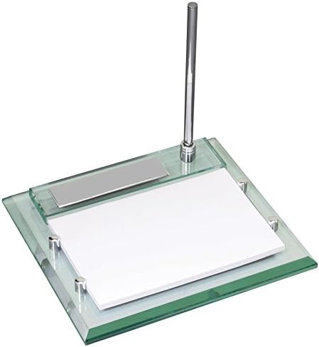 Upper Gifts Glass Note Pad Holder with Pen