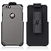 ImpactStrong Heavy Duty Case and Belt Clip Combo for iPhone 6 / 6s, Dual Layer Drop Protection Cover and Holster, Gun Metal