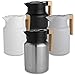Hastings Collective Thermal Coffee Carafe 50 Oz - Large Stainless Steel Insulated Carafe - 1.5 Liter Double Walled Vacuum Thermos Coffee and Beverage Dispenser with Tea Infuser and Strainer (Silver)