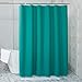 AmazerBath Plastic Shower Curtain, 72 x 72 Inches PEVA Heavy Duty Turquoise Shower Curtain, Waterproof Heavy Weight Thick Bathroom Curtain with 3 Clear Weighted Stones and 12 Rustproof Grommet Holes