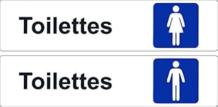 Akachafactory 2x Autocollant Sticker Porte Commerce Bureau Toilettes Homme Femme Panneau Wc Amazon Fr Auto Et Moto