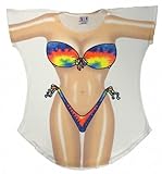 Tie Dye Bikini Cover-Up T-Shirt Size M/L