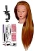Bellrino 30" (Long and thick) Cosmetology Mannequin Manikin Training Head with Synthetic Fiber with Table Clamp Holder (ELLEN+C) primary