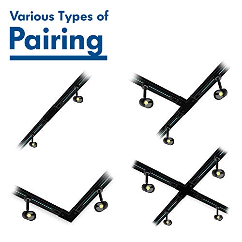 Hyperikon LED Black Track Lighting Head, HType Integrated Track Light