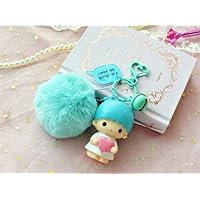 ColorWind 1 Pc Creative My Melody Little Twin Stars Hello Kitty Fur Ball Keychain Plush Keychain Bag Pendant Keyring for Girls Plush Toy Twin Stars keychain2