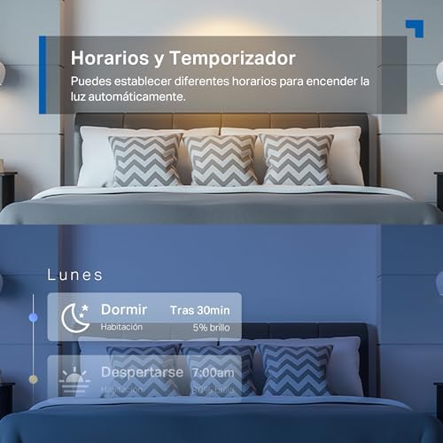 L630(4-Pack) - Bombilla inteligente WiFi, 16M colores, 1100 lm, E27
