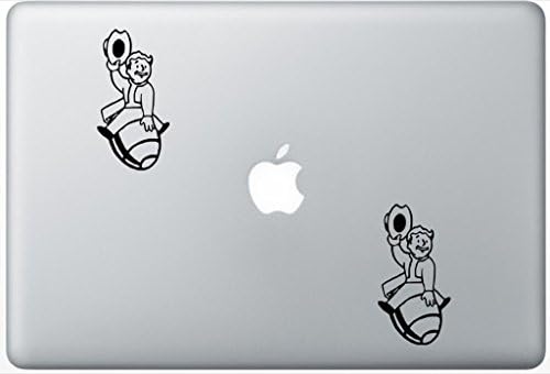 Pip Boy Riding A Rocket Fallout LeporeDecals1131 Set Of Two (2x) , Decal , Sticker , Laptop , Ipad , Car , Truck