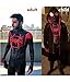 Wandado Lycra Spandex Halloween New into The Spider Verse Miles Morales Cosplay Costumes Adult/Kids (Kids-M(Height 120-130cm), Black)
