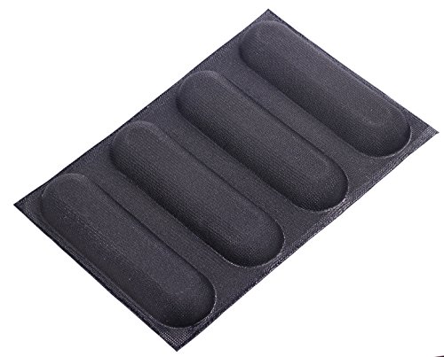 Dltsli Silicone Non Stick Perforated French Bread Baguette Pans Baking Liners Mat Bread Mould 4 Molds
