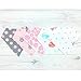 AIVIA Baby Bandana Bib 5-Pack Set For Girls - Absorbent Soft Cotton Perfect for Drooling and Teething (Sweet Heart Collection)