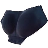 Aokdis Lady Padded Seamless Butt Hip Enhancer Shaper Panties Underwear (2P, black)