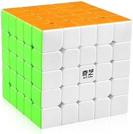 HighRoof QiYi Combo Rubiks Rubix Cube 5x5 High Speed Stickerless Magic Puzzle Game,Multicolor (Cube 5x5)
