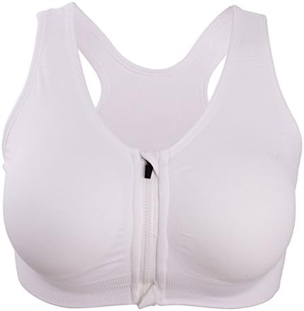 Henny Rue Women's Front Zipper Closure Sports Bra Padded Workout Yoga Bras