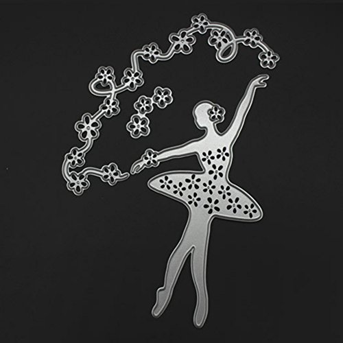 Yiwa Ballet Dancer Metal Cutting Dies Dancing Die Cuts Stencils for Scrapbooking Decor Crafts DIY Embossing Tools 3PCS