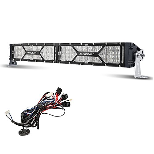 Auxbeam X-series 21.5" 120W LED Light Bar 12000lm 40 Pcs CREE LEDs Combo Beams DRL Daytime Running Light with Wiring Harness Black Frame