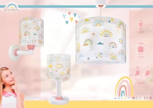 Dalber Rainbow Rainbow 41191 Children's Bedside Lamp 8W | Children's Table Lamp or Bedside Lamp, Multi-Colour