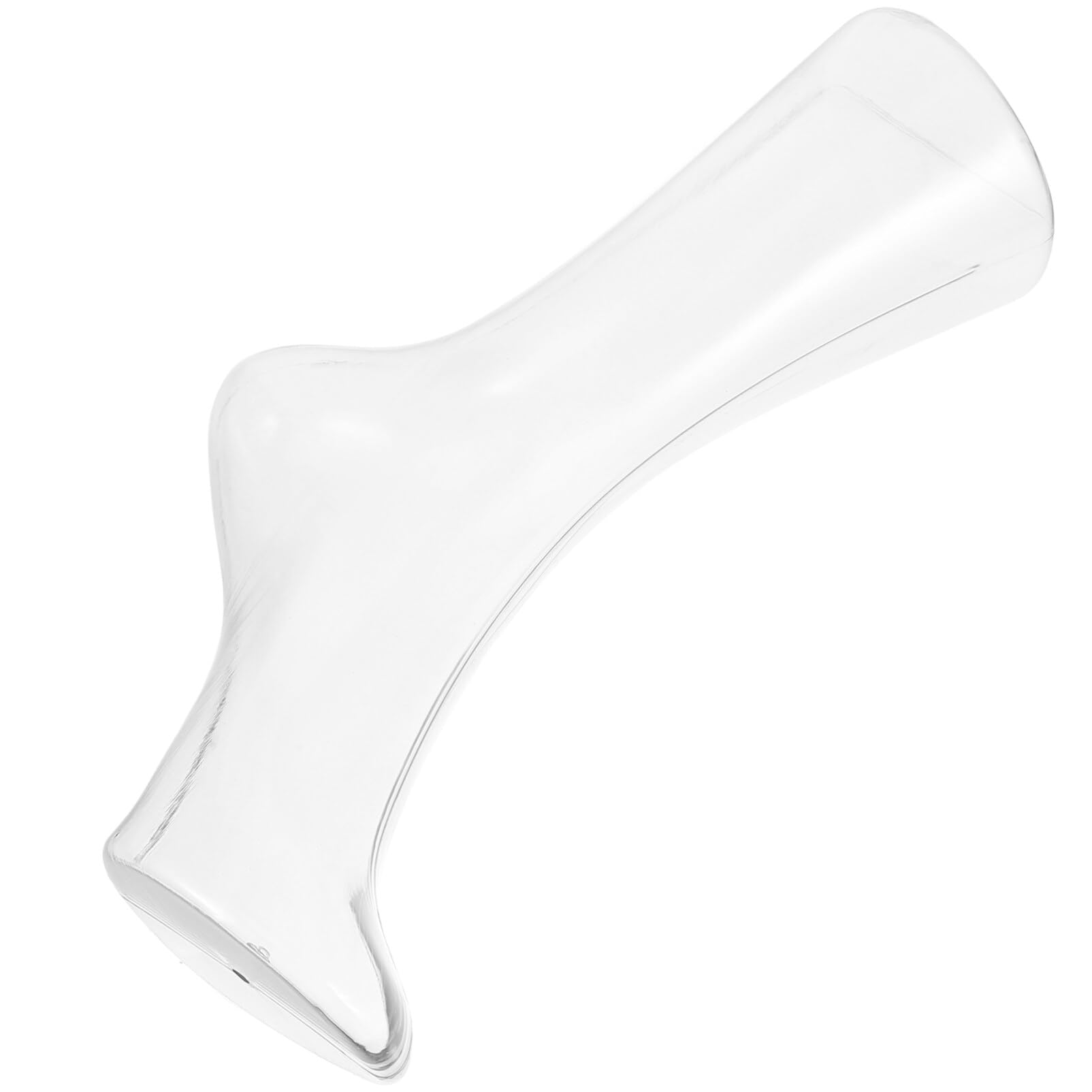 Tofficu Clear Plastic Foot Model Tools Display Stand, 12.2 Inch Lightweight Foot Mannequin for Sock Display Including Short and Mid-Calf Socks Retail Styling Prop