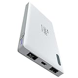 Portable Charger, Zhicity 10,000mAh Power Bank External Battery Pack Travel Battery Ultra Lightweight White