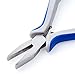 Pandahall 1pc Carbon-Hardened Steel Ferronickel Flat Nose Jump Rings Opener Bending Shaping Tool Handy Jewelry Pliers 5x2.28 Inch