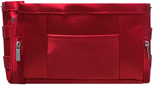 Clutter Control Premium Handbag and Purse Organizer Insert By Gaudy Guru (TM) (Style 3, Red)