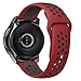 Galaxy Watch 46mm Bands, Gear S3 Bands, Auswaur 22mm Universal Soft Silicone Replacement Strap Band Compatible for Samsung Gear S3 Frontier/Classic Sports Smart Watch Fitness- Black/Red-Large